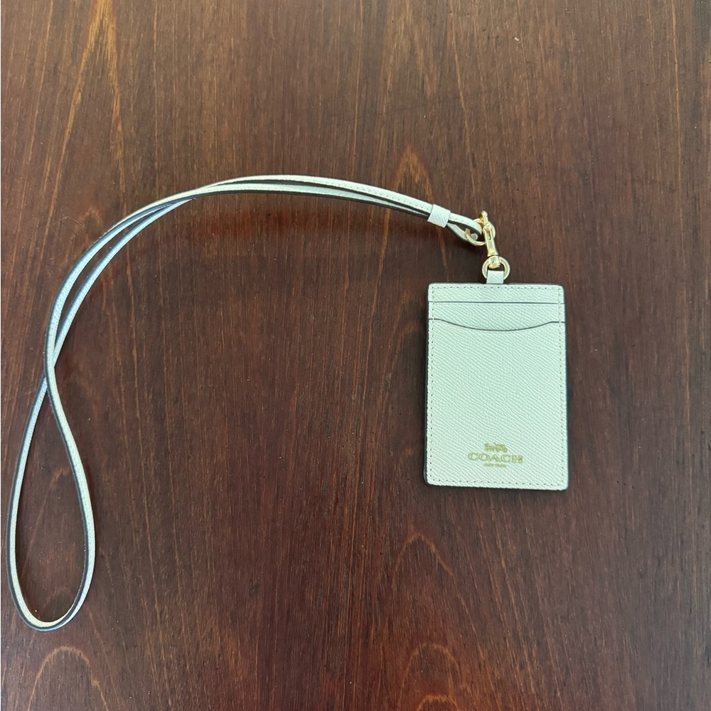 Coach white Key and Card Holder Accessory